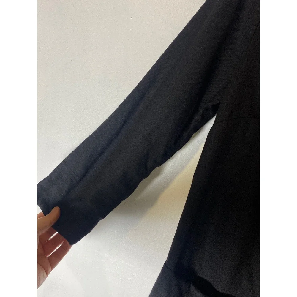 J.Crew 4 Black Shift Dress 3/4‎ Sleeve Pockets Career Minimalist Preppy Academia